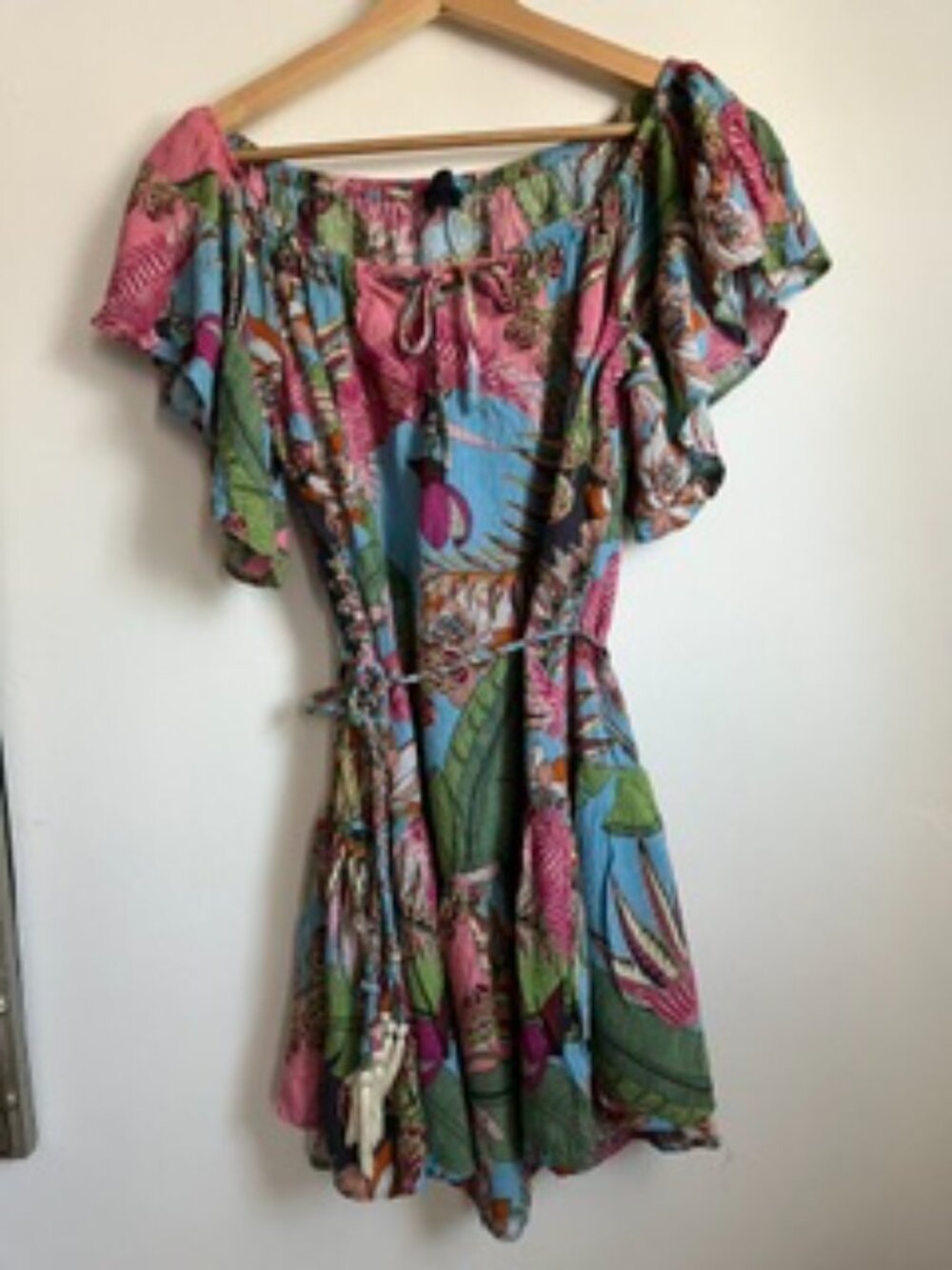 🧡3/$15 Rachel Roy Tropical Paradise Floral Mini Dress Women's S